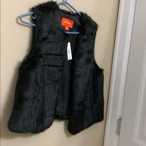 Faux fur vest.